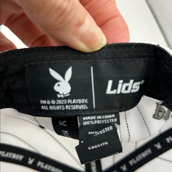 Playboy SnapBack baseball cap.  Pinstripes - Picture 10 of 12